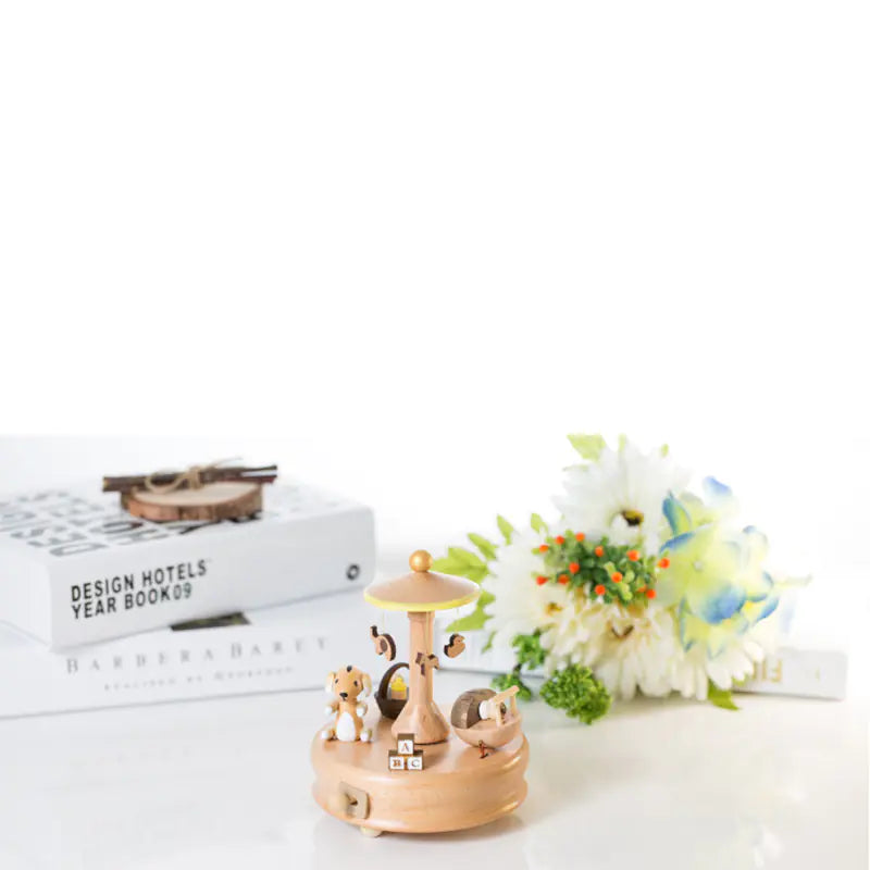 Creative Wooden Doll Bed Music Box - Perfect Gift Model