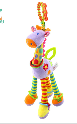 Giraffe Bed Bell Rattle and Car Hanging Toy