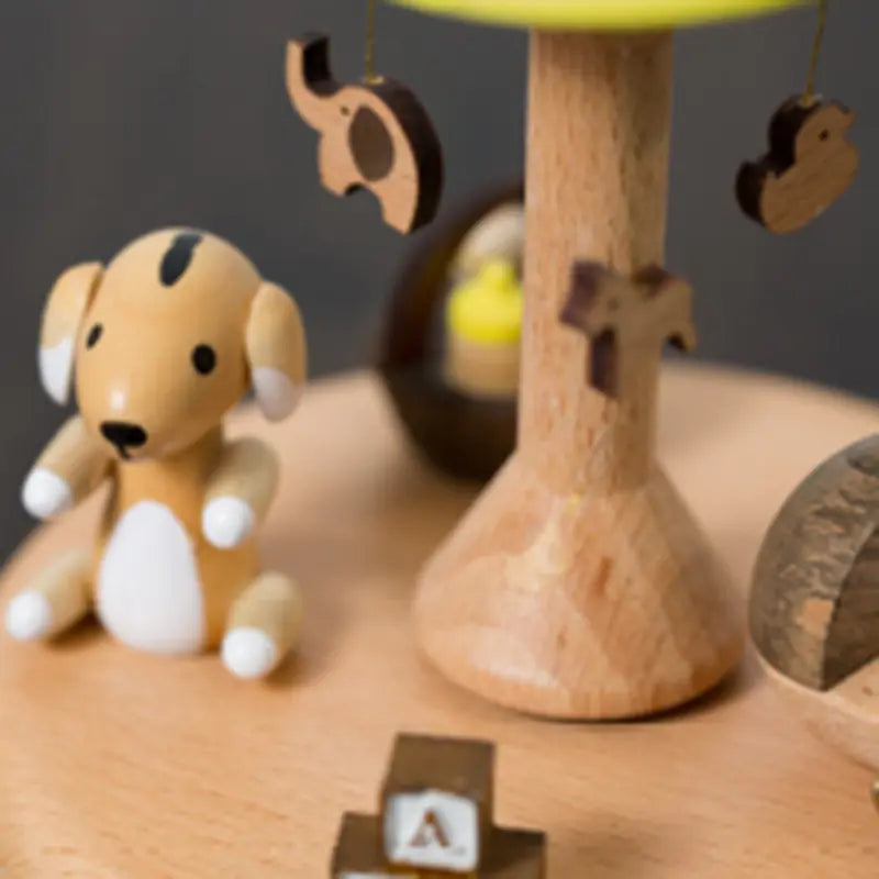 Creative Wooden Doll Bed Music Box - Perfect Gift Model